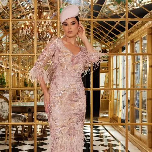 sachin and babi light blue dress Fall Jacket Mother Of The Bride Lace Dresses Uk Pieces A-Line/Princess  V-Neck Tea-Length Mother Of The Bride Dresses – main image 0