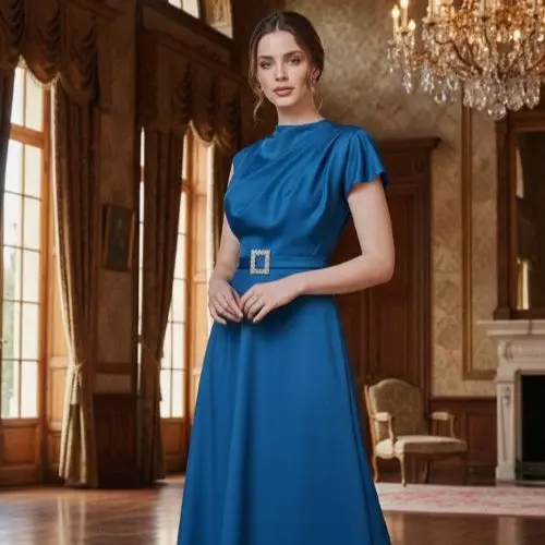 slim fit dress slacks Gabriela Sanchez 5566 Azul – Sean Rayment main image 1