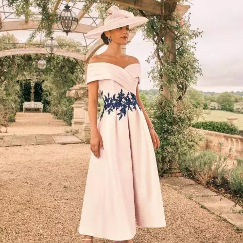 sachin and babi light blue dress Elegant A-Line Chiffon Mother of the Bride Dress Simple Floor-length Casual  Poet Sleeve main image 1